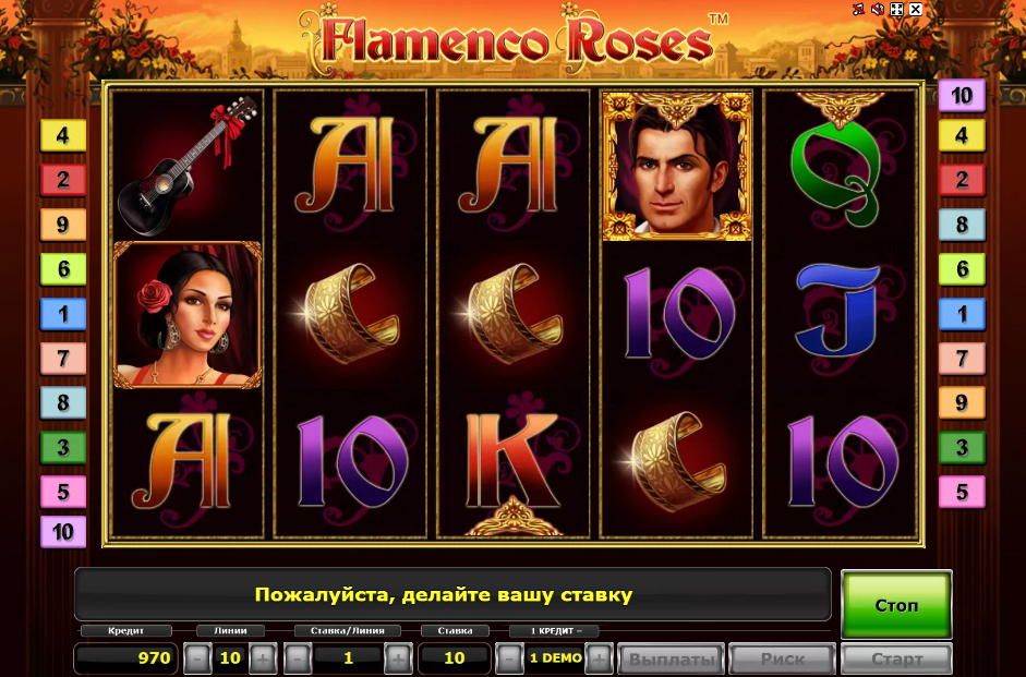 Изображение игрового автомата Flamenco Roses